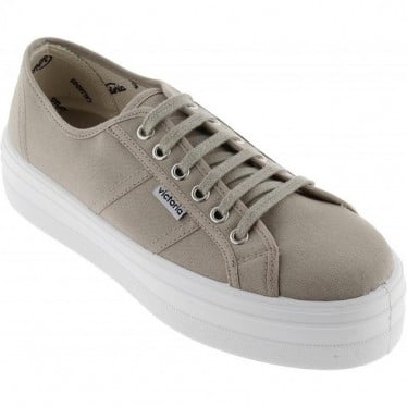 DEPORTIVAS VICTORIA DE LONA PARA MUJER 109200 BEIGE