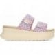 Sandalias para mujer HEYDUDE Delray Slide Surf Baja 43210 BLUE_PINK_MULTI