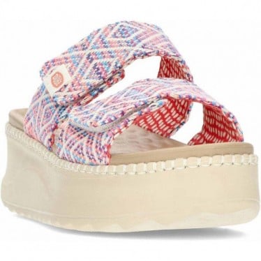 Sandalias para mujer HEYDUDE Delray Slide Surf Baja 43210 BLUE_PINK_MULTI