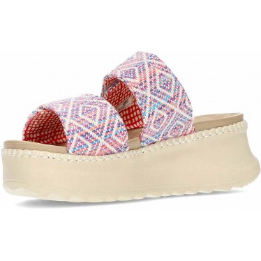 Sandalias para mujer HEYDUDE Delray Slide Surf Baja 43210 BLUE_PINK_MULTI