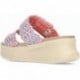 Sandalias para mujer HEYDUDE Delray Slide Surf Baja 43210 BLUE_PINK_MULTI