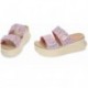 Sandalias para mujer HEYDUDE Delray Slide Surf Baja 43210 BLUE_PINK_MULTI