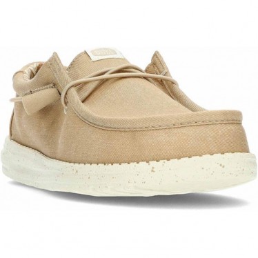 Mocasín con cordones elásticos HEYDUDE Stretch Canvas HD40700 TAN
