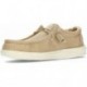 Mocasín con cordones elásticos HEYDUDE Stretch Canvas HD40700 TAN