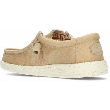 Mocasín con cordones elásticos HEYDUDE Stretch Canvas HD40700 TAN
