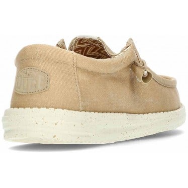 Mocasín con cordones elásticos HEYDUDE Stretch Canvas HD40700 TAN