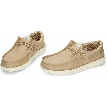 Mocasín con cordones elásticos HEYDUDE Stretch Canvas HD40700 TAN