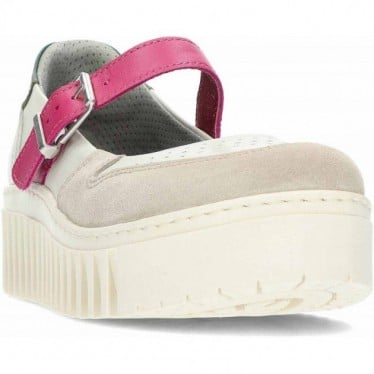 Bailarinas para mujer con plataforma ART Brighton 1515 CREAM_FUXIA