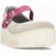 Bailarinas para mujer con plataforma ART Brighton 1515 CREAM_FUXIA