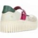 Bailarinas para mujer con plataforma ART Brighton 1515 CREAM_FUXIA