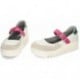 Bailarinas para mujer con plataforma ART Brighton 1515 CREAM_FUXIA