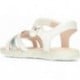 Sandalias para niña GEOX Haiti J458ZD WHITE_SILVER