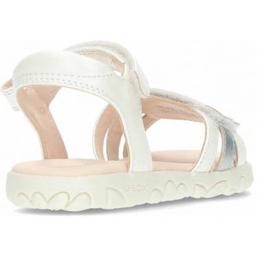 Sandalias para niña GEOX Haiti J458ZD WHITE_SILVER