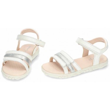 Sandalias para niña GEOX Haiti J458ZD WHITE_SILVER