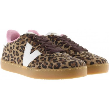 Deportiva para mujer Victoria 1126205 Serraje Estampado LEOPARDO