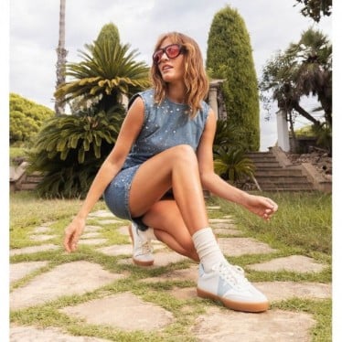 Zapatillas de mujer VICTORIA Berlin Cliclista 1126206 CELESTE