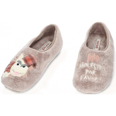Pantuflas para mujer de VULLADI 6624 cas MONTBLANC_PARDO