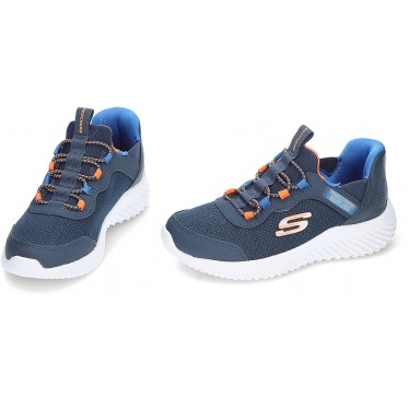 Zapatillas para niño Skechers Slip-ins Bounder Brisk 403822L NAVY_BLUE