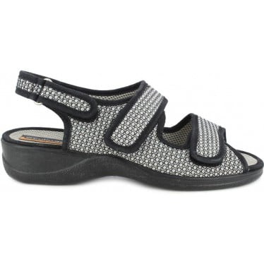 Sandalias Doctor Cutillas 21783 Autoadherente NEGRO