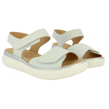 Sandalias Doctor Cutillas 46012 Estampado Serpiente BLANCO