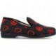 PANTUFLAS DOCTOR CUTILLAS CORAZONES 332 NEGRO