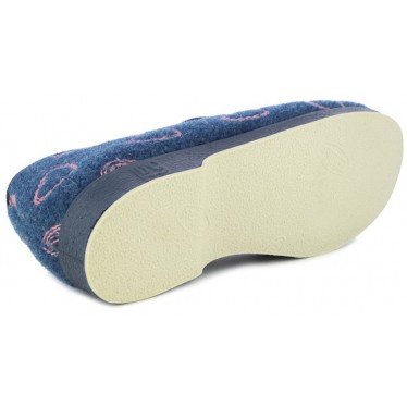 PANTUFLAS DOCTOR CUTILLAS CORAZONES 332 MARINO