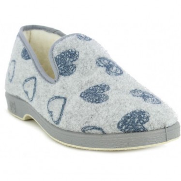 PANTUFLAS DOCTOR CUTILLAS CORAZONES 332 GRIS
