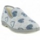PANTUFLAS DOCTOR CUTILLAS CORAZONES 332 GRIS