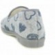 PANTUFLAS DOCTOR CUTILLAS CORAZONES 332 GRIS