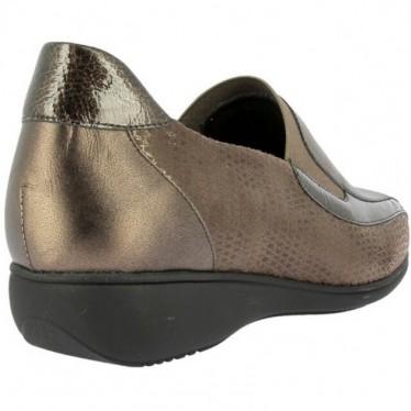 Mocasines para mujer Doctor Cutillas 53577 Print metalizado MARRON