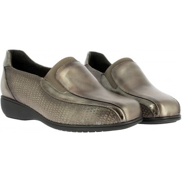 Mocasines para mujer Doctor Cutillas 53577 Print metalizado ANTRACITA