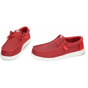 Zapatos para hombre HEYDUDE Wally Stretch Sox HD41898 RED