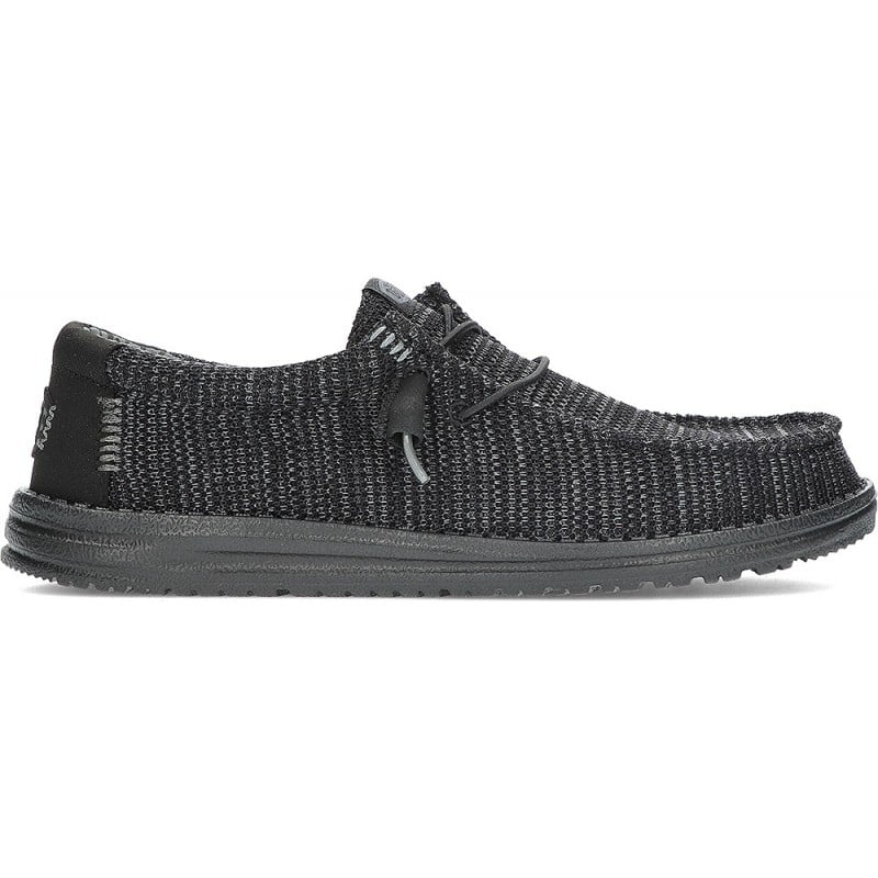 Zapatos para hombre HEYDUDE Wally Stretch Sox HD41898 BLACK