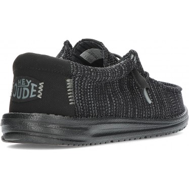 Zapatos para hombre HEYDUDE Wally Stretch Sox HD41898 BLACK