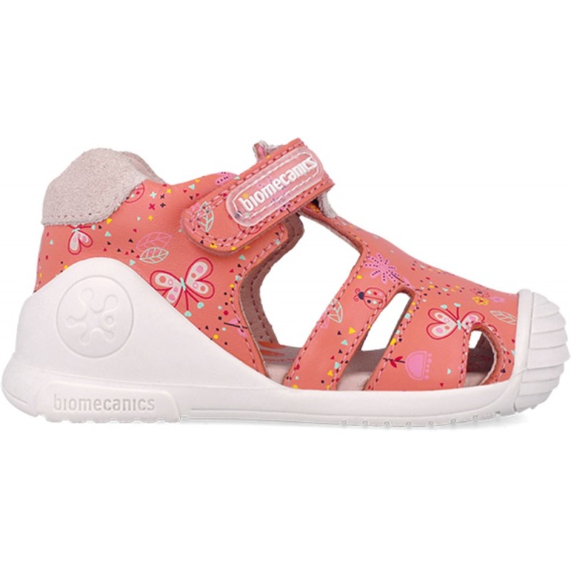 Sandalias para chica Biomecanics 252101 Estampado Mariposa CANTALUPE_A833