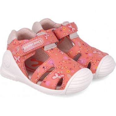 Sandalias para chica Biomecanics 252101 Estampado Mariposa CANTALUPE_A833