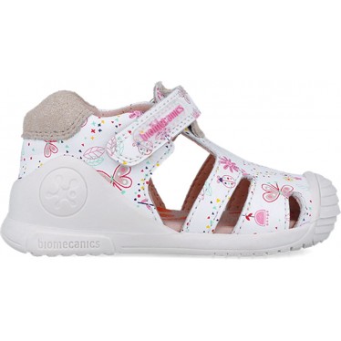 Sandalias para chica Biomecanics 252101 Estampado Mariposa BLANCO_B050