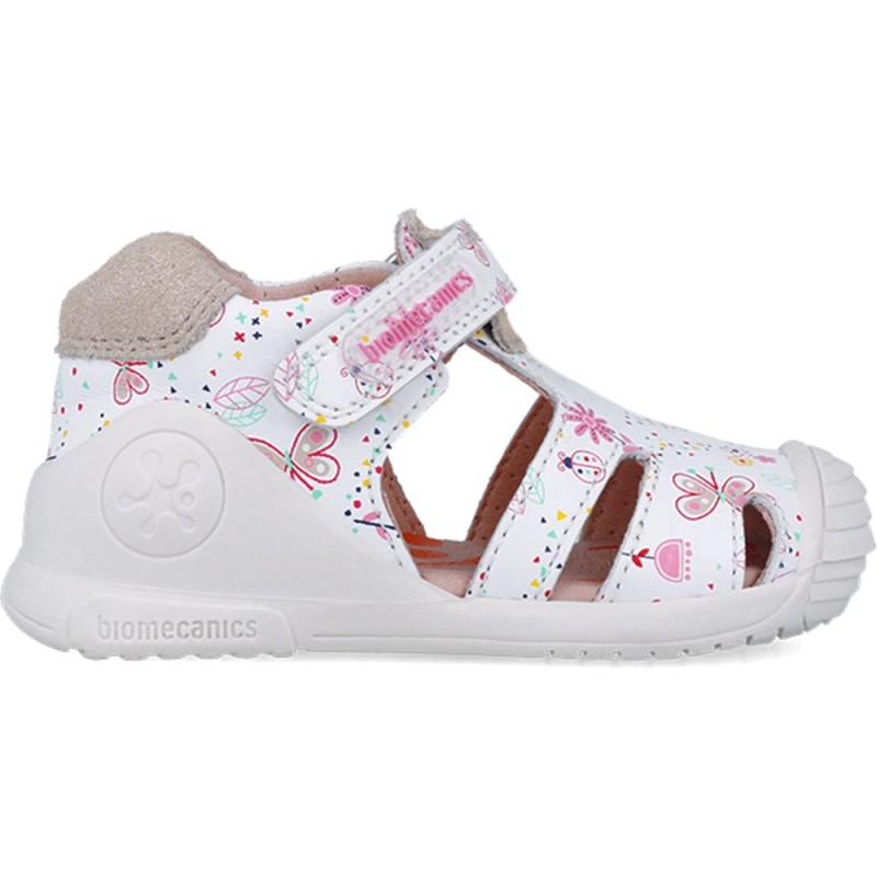 Sandalias para chica Biomecanics 252101 Estampado Mariposa BLANCO_B050