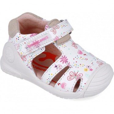 Sandalias para chica Biomecanics 252101 Estampado Mariposa BLANCO_B050
