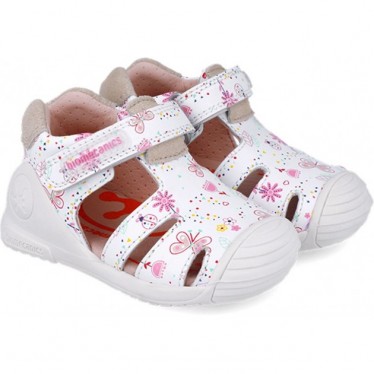 Sandalias para chica Biomecanics 252101 Estampado Mariposa BLANCO_B050