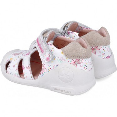 Sandalias para chica Biomecanics 252101 Estampado Mariposa BLANCO_B050
