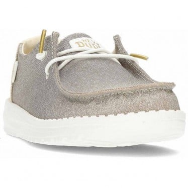 Zapatos para mujer HEY DUDE Metallic Sparkle HD41082 GOLD