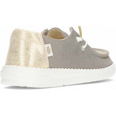 Zapatos para mujer HEY DUDE Metallic Sparkle HD41082 GOLD