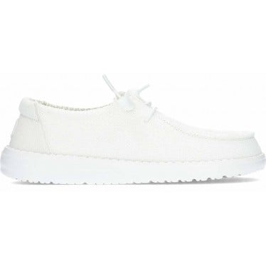 Zapatos para mujer HEYDUDE Wendy Stretch Sox HD41878 WHITE