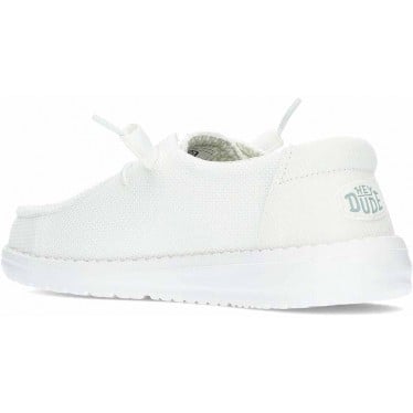 Zapatos para mujer HEYDUDE Wendy Stretch Sox HD41878 WHITE