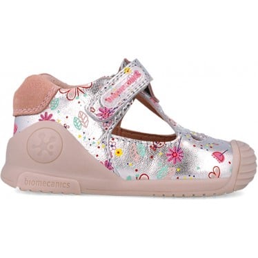Sandalias para chica Biomecanics 252102 Estampado PLATA_B198