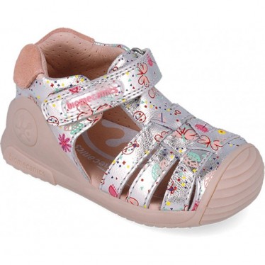 Sandalias para chica Biomecanics 252103 Estampado PLATA_C198