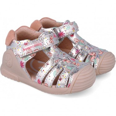 Sandalias para chica Biomecanics 252103 Estampado PLATA_C198