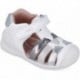 Sandalias para chica Biomecanics 252104 Casual Tiras BLANCO_PLATA_B313