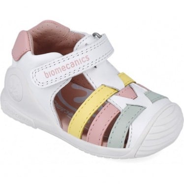 Sandalias para chica Biomecanics 252104 Casual Tiras BLANCO_MULTI_C310